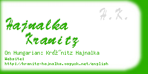 hajnalka kranitz business card